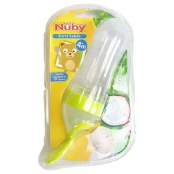 Alimentador De Silicona Con 2 Cucharas Verde