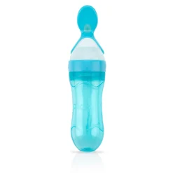 Alimentador De Silicona Con 2 Cuchara Azul