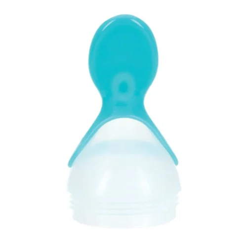 Alimentador De Silicona Con 2 Cuchara Azul