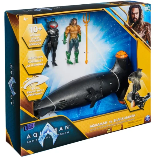 Aquaman Vehículo C/Aquaman Y Black Manta 4