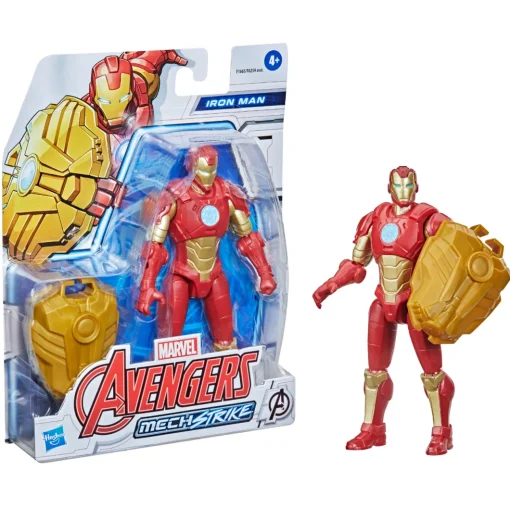 Avengers Mech Strike Figura Iron Man Con Accesorio