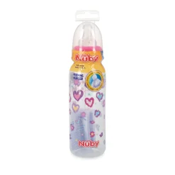 Biberon Redonda Transparente Corazon Con Tetina De Silicona 240Ml