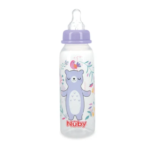 Biberon Redonda Transparente Osa Con Tetina De Silicona 240Ml