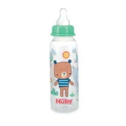 Biberon Redonda Transparente Oso Con Tetina De Silicona 240Ml
