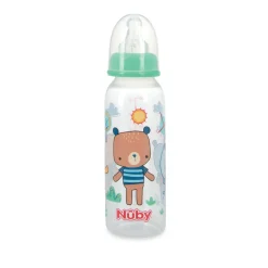 Biberon Redonda Transparente Oso Con Tetina De Silicona 240Ml