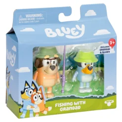 Bluey Set Figura X 2 S11 Pescando Con El Abuelo