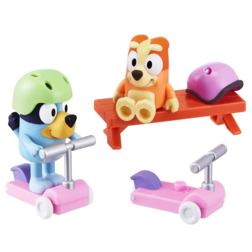 Bluey Vehículo Con Figura Bluey Y Bingo Scooter Fun