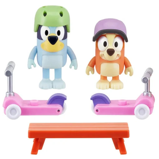 Bluey Vehículo Con Figura Bluey Y Bingo Scooter Fun