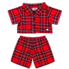 Build-A-Bear Ropa Pijama Roja Cuadros