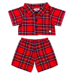 Build-A-Bear Ropa Pijama Roja Cuadros