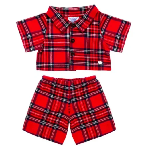 Build-A-Bear Ropa Pijama Roja Cuadros