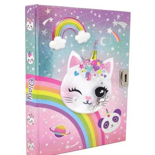 Diario Con Candado Y Llaves Caticorn