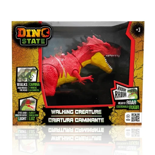 Dino State: Dinosaurio Rojo Camina Luz Y Sonido