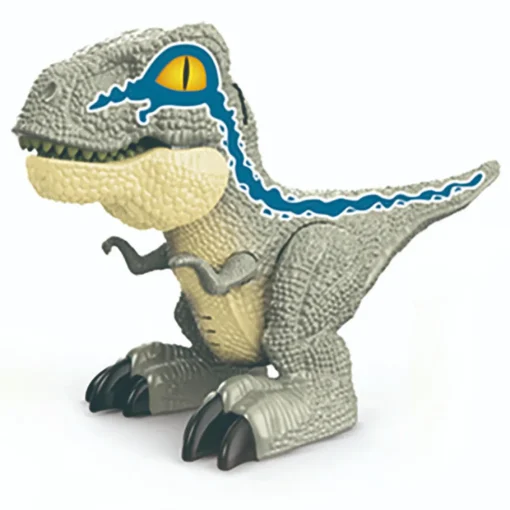 Dino State: Dinosaurio Velociraptor Azul Con Luz Y Sonido