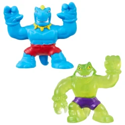 Goo Jit Zu Héroes Mini X 2 Tyro Vs Goo Power Rock Jaw