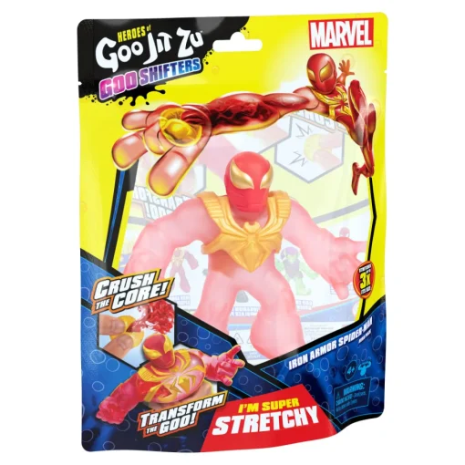 Goo Jit Zu Marvel Goo Shifters Héroes S8 X 1  Spiderman Iron Armor