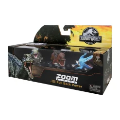 Jurassic Zoom Riders Dino Vehículo. X3 - Blue/Mosasaurus/Carnotaurus
