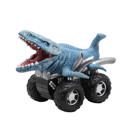 Jurassic Zoom Riders Dino Vehículo. X3 - Blue/Mosasaurus/Carnotaurus