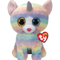 Large Peluche Heather Cat With Horn