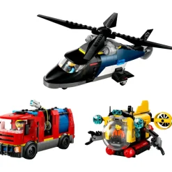 LEGO® City: Remix: Helicóptero, Camión De Bomberos Y Submarino