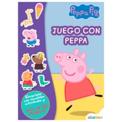Libro Didáctico Para Colorear Con Stickers Juega Con Peppa Pig En Casa