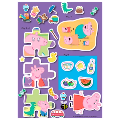 Libro Didáctico Para Colorear Con Stickers Juega Con Peppa Pig En Casa