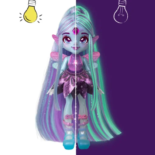 Magic Mixies Pixlings S2 Muñeca Azul Pelo Galaxy X 1