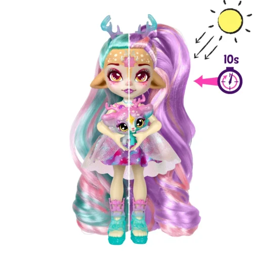 Magic Mixies Pixlings S2 Muñeca Verde Pelo Galaxy X 1
