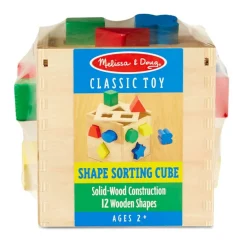 Melissa & Doug Cubo Madera Clasificación Formas