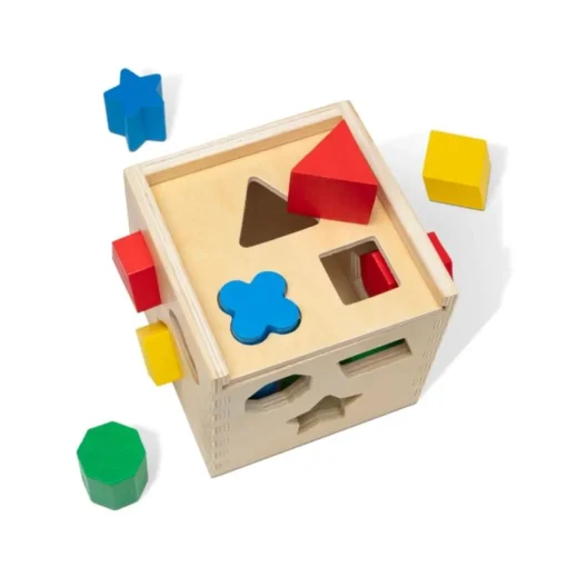 Melissa & Doug Cubo Madera Clasificación Formas