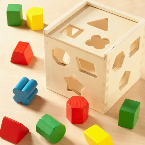 Melissa & Doug Cubo Madera Clasificación Formas