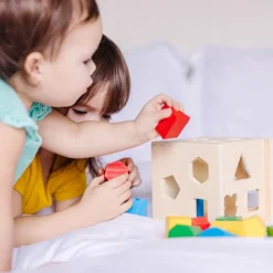 Melissa & Doug Cubo Madera Clasificación Formas