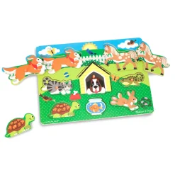 Melissa & Doug Rompecabezas Madera Mascotas Tope 8 Pzs.