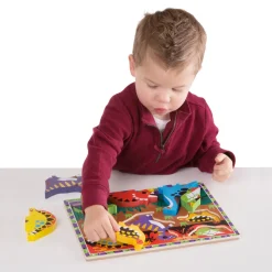 Melissa & Doug Rompecabezas Dino Chunky 7 Pzs.