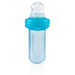 Mini Comedero Exprimidor Azul Con Tapa Higiénica