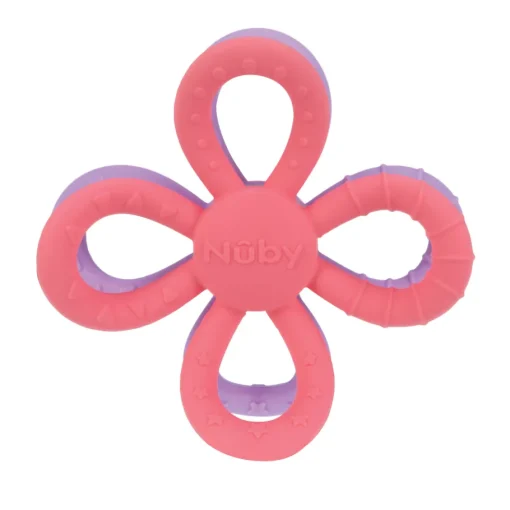 Mordedor De Silicona Flor Geo Lila- Rosado