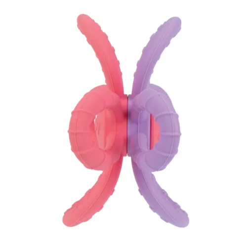 Mordedor De Silicona Flor Geo Lila- Rosado