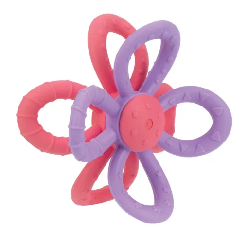 Mordedor De Silicona Flor Geo Lila- Rosado