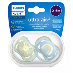 Phillips Avent Chupo Entretencion Ultra Air 0-6M Sol/Arcoiris Azul SCF085/58