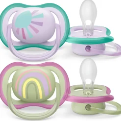 Phillips Avent Chupo Entretencion Ultra Air 0-6M Sol/Arcoiris Rosado SCF085/59