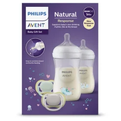 Phillips Avent Set De Regalo Natural Response 3.0 Decorado 9Oz SCD837/11