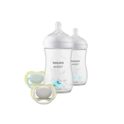 Phillips Avent Set De Regalo Natural Response 3.0 Decorado 9Oz SCD837/11