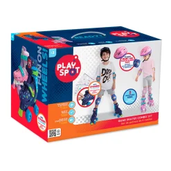 Play Spot Set Patines Ruedas 2X2 Azul