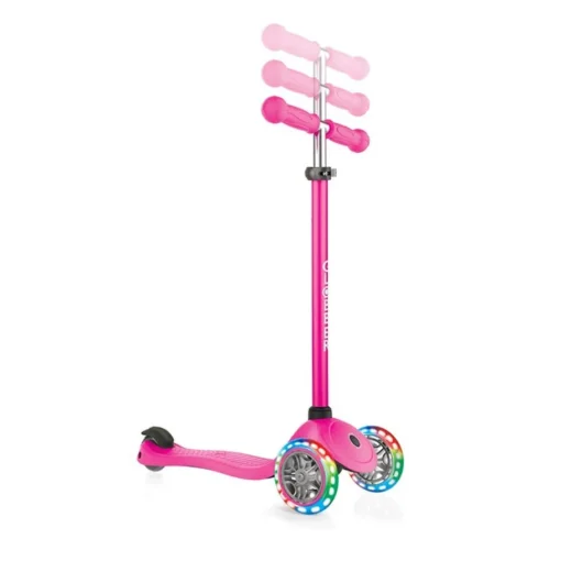 Scooter Globber Primo Lights Neon Rosada