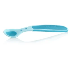 Set De Cucharas X3 De Color Aqua Con Borde Suave