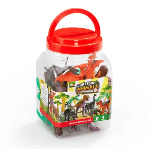 Set Tubo Figura X12 Dinosaurios - Awesome Animals