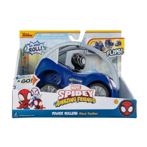Spidey Vehículo Power Roller Pull Back Black Panther