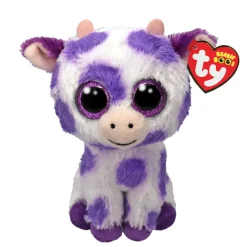 Ty Beanie Boos Ethel Vaca Con Manchas Violeta