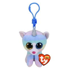 Ty Beanie Boos Heather Gato Unicornio Multicolor Clip