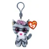 Ty Beanie Boos Kiki Gato Gris Clip